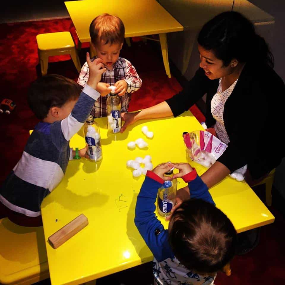 children playing in a coworking daycare