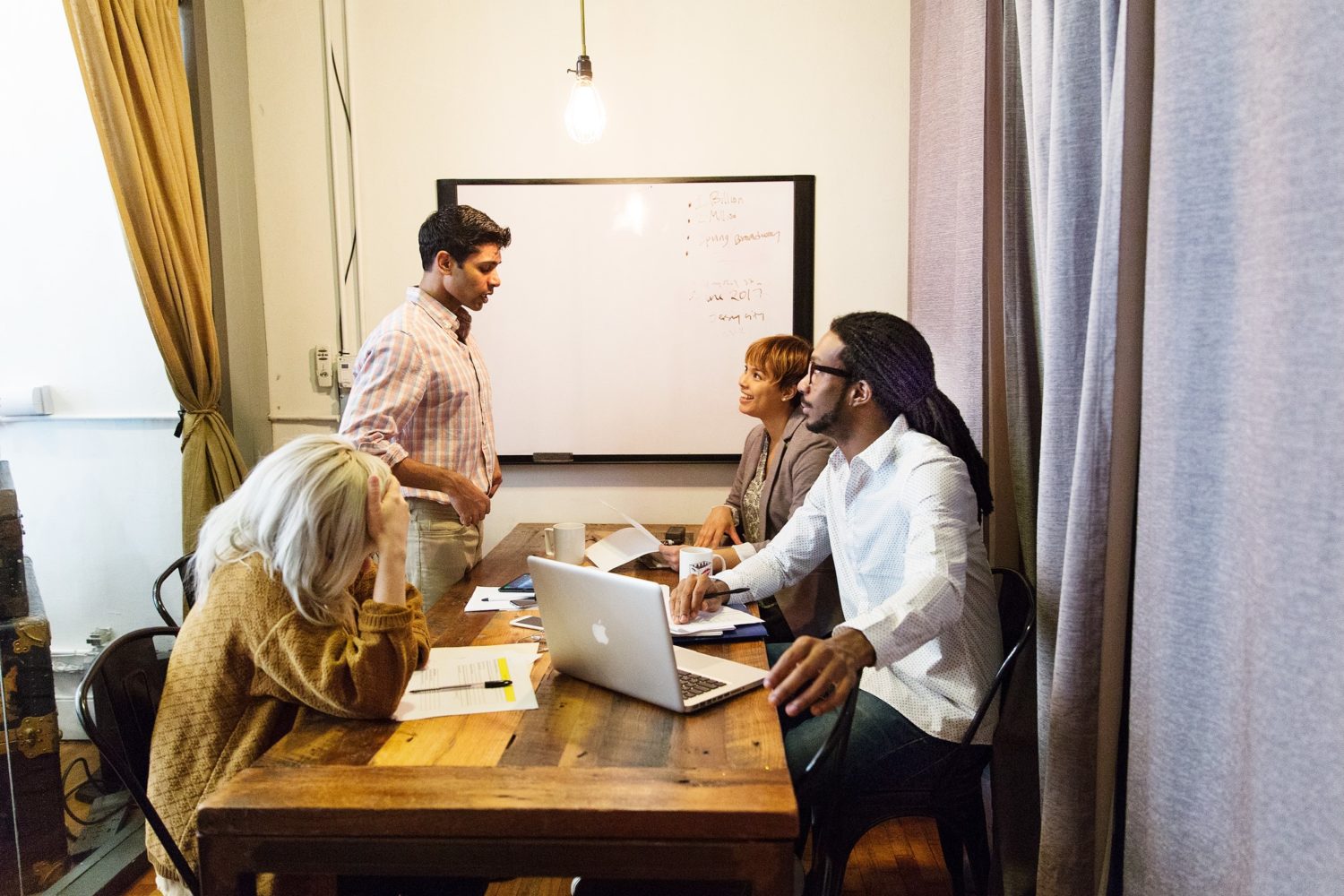 people working together at a coworking space in new york