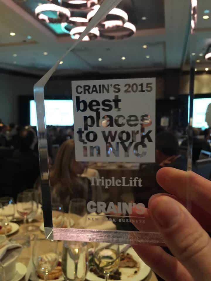 the crain's 2015 award presented to triplelift