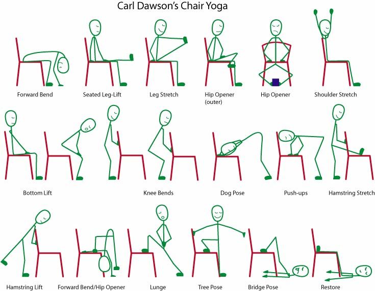 different yoga positions you can do while working
