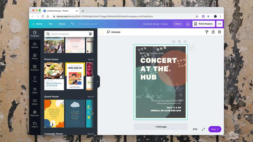 layout of canva