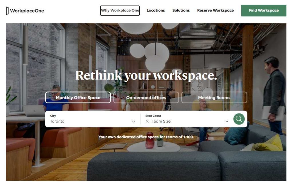 Workplace One homepage