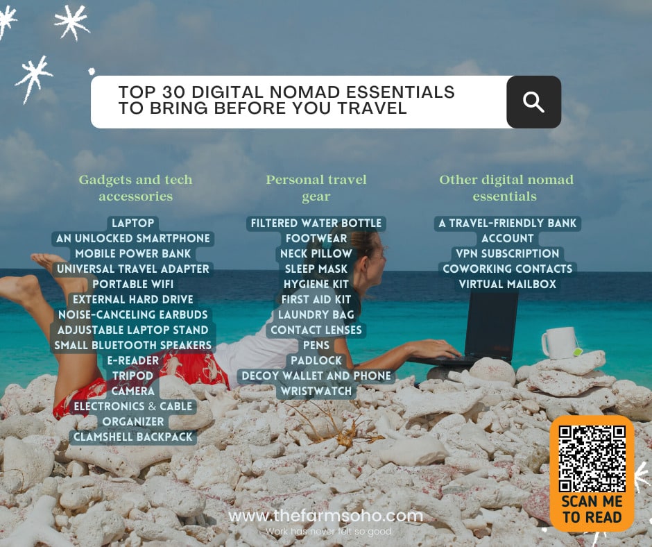 Top 30 Digital Nomad Essentials To Bring Before You Travel blog img
