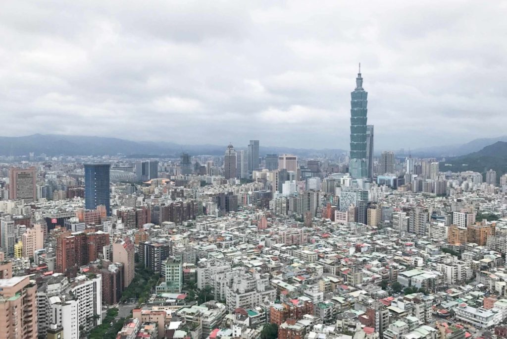 aerial view of Taipei, Taiwan