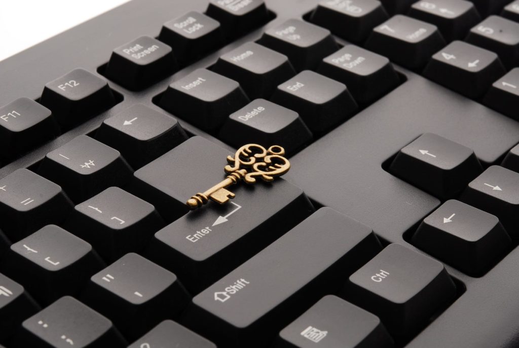 key on top of a keyboard