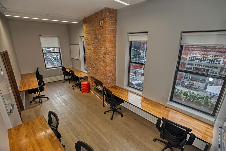 Rooftop access and workspace for up to ten people when you rent our private office #208